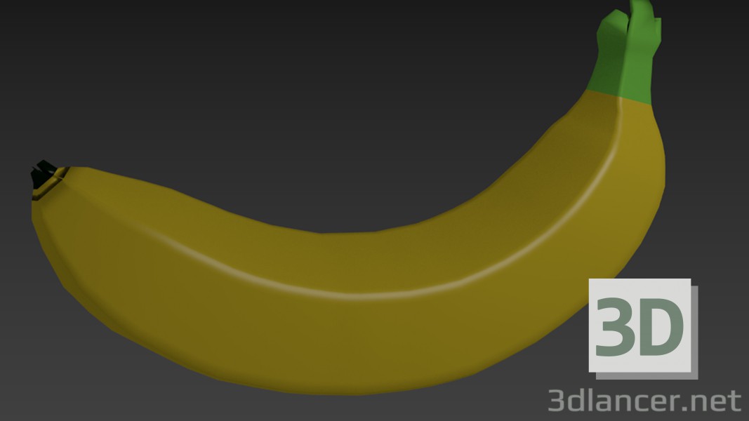 3d model banana - preview