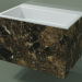 3D modeli Duvara monte lavabo (02R143302, Emperador M06, L 72, P 48, H 48 cm) - önizleme
