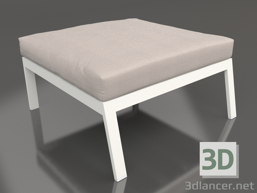 modello 3D Modulo divano, pouf (Grigio agata) - anteprima