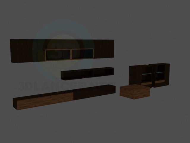 3d модель меблі для вітальні – превью