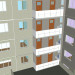 3d Panel 16-minute story building Chelyabinsk with viewing platform model buy - render