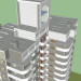 Edificio Chelyabinsk , de 16 plantas, terraza y plataforma de visión 3D modelo Compro - render