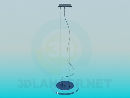 3d model Flat round luminaire - preview