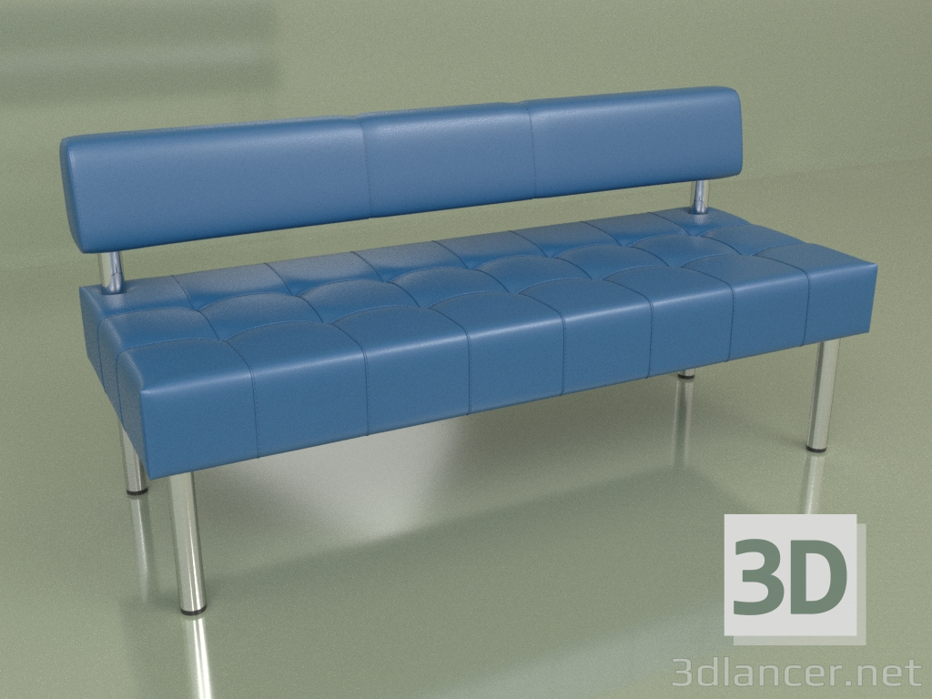modello 3D Sezione tripla Business (pelle blu) - anteprima