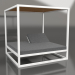 3D Modell Couch mit hohen festen Lattenrosten mit Decke (Weiß) - Vorschau