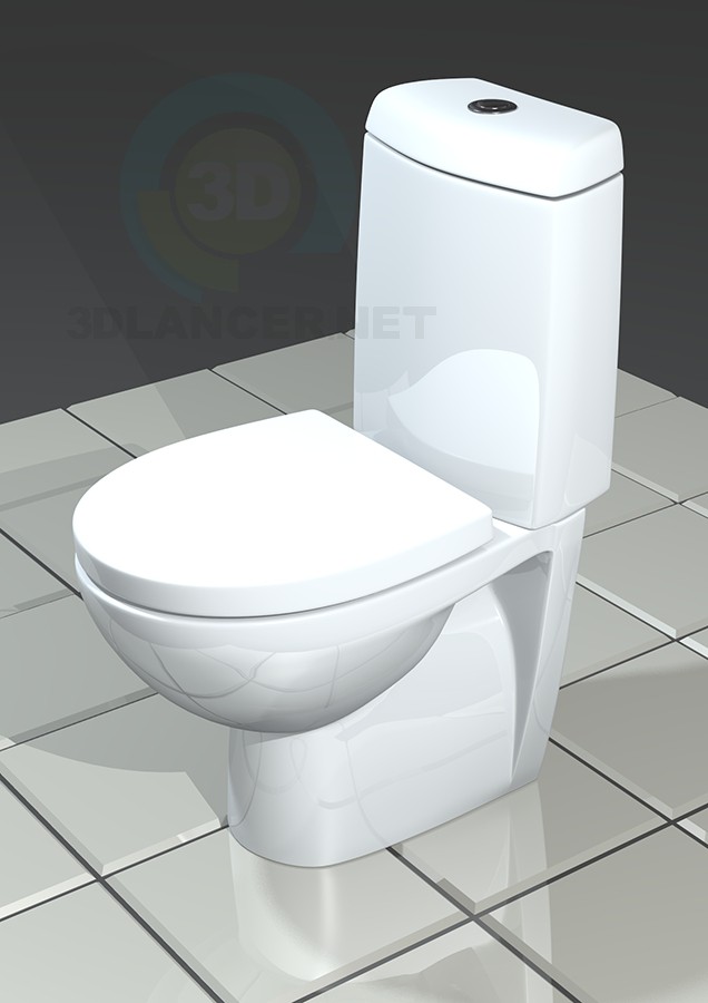 3D Modell Toilette ROCA Victoria Nord (Victoria Nord) - Vorschau