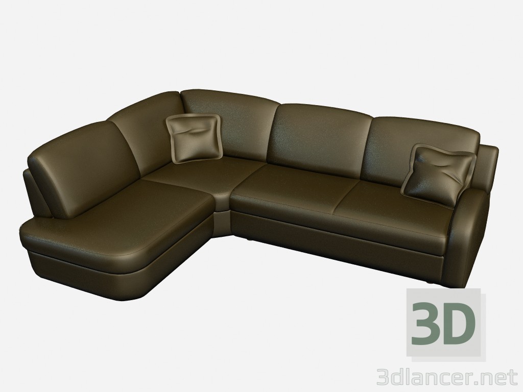 modello 3D Angolo divano Vegas - anteprima
