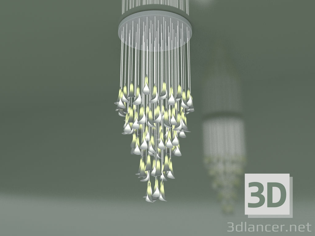 modello 3D Lampadario Flora Grand - anteprima