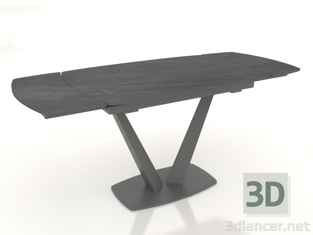 3D modeli Katlanır masa Livorno 120-180 (gri seramik) - önizleme