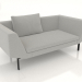 3d model 2-seater sofa (metal legs) - preview