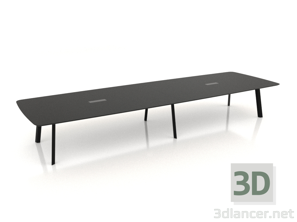 3D modeli Elektrifikasyon modüllü konferans masası 500x155 - önizleme