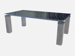 Mesa rectangular de comedor con patas acero Tourandot Z01