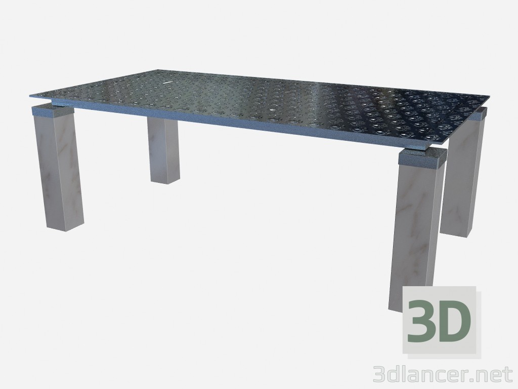 3d модель Прямокутний обідній стіл на сталевими опорами Tourandot Z01 – превью