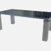 modello 3D Sala da pranzo gambe Il rettangolare acciaio tavolo Tourandot z01 - anteprima