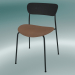3d model Chair Pavilion (AV3, H 76cm, 50x52.5cm, Black lacquered oak, Leather - Cognac Silk) - preview