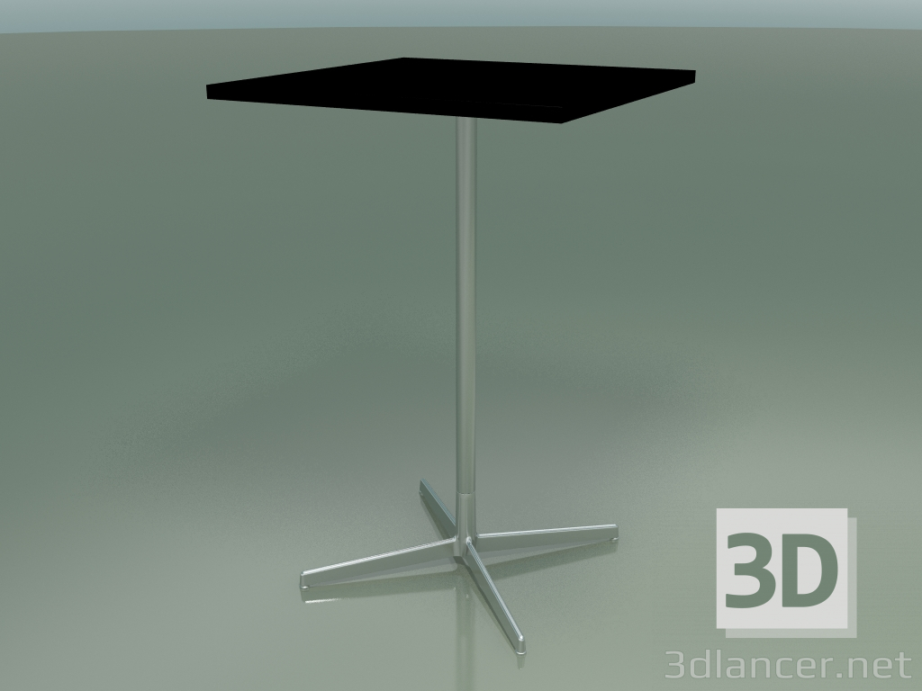 modello 3D Tavolo quadrato 5519, 5539 (H 105 - 69x69 cm, Nero, LU1) - anteprima