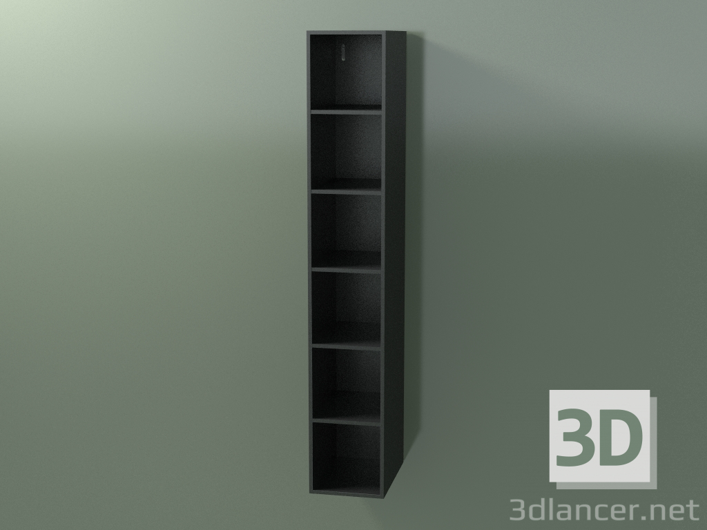 3d model Wall tall cabinet (8DUAED01, Deep Nocturne C38, L 24, P 36, H 144 cm) - preview