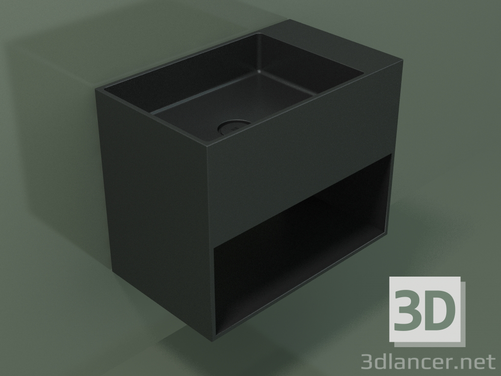 3D Modell Wandwaschbecken Giorno (06UN33101, Deep Nocturne C38, L 60, P 36, H 48 cm) - Vorschau