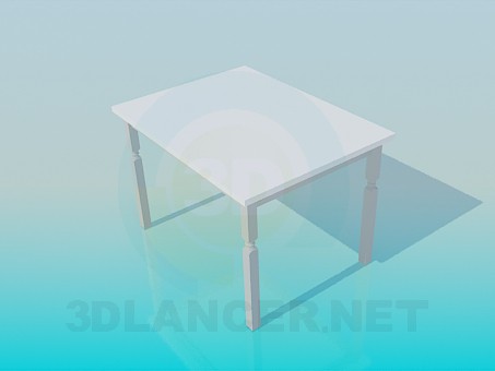 3D Modell Küchentisch - Vorschau