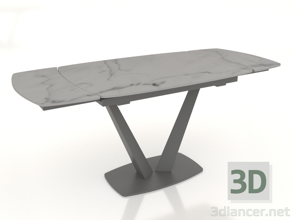 modèle 3D Table pliante Livourne 120-180 (céramique marbre de Carrare) - preview