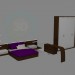 3d модель мебель для спальни – превью