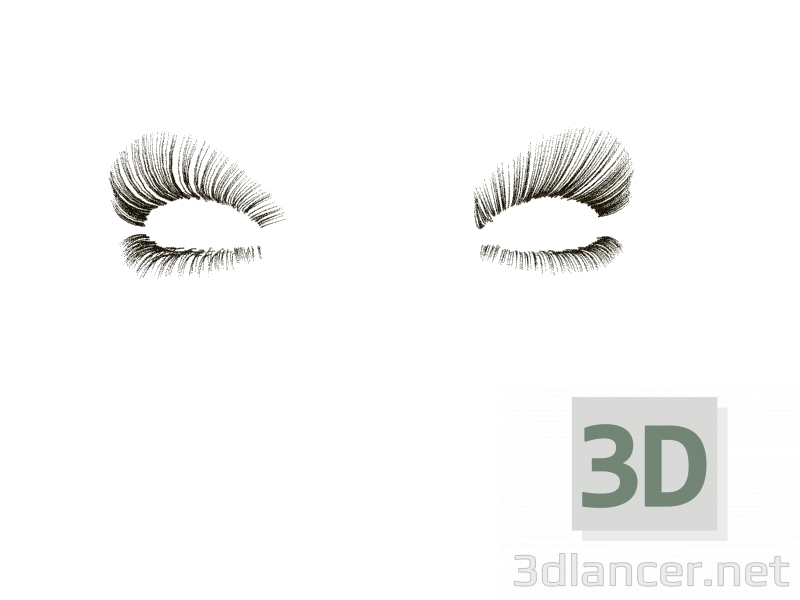 3d Eyelashes model buy - render
