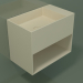 3D modeli Duvara monte lavabo Giorno (06UN33101, Bone C39, L 60, P 36, H 48 cm) - önizleme