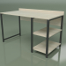 3d model Desk with shelves on the right - preview