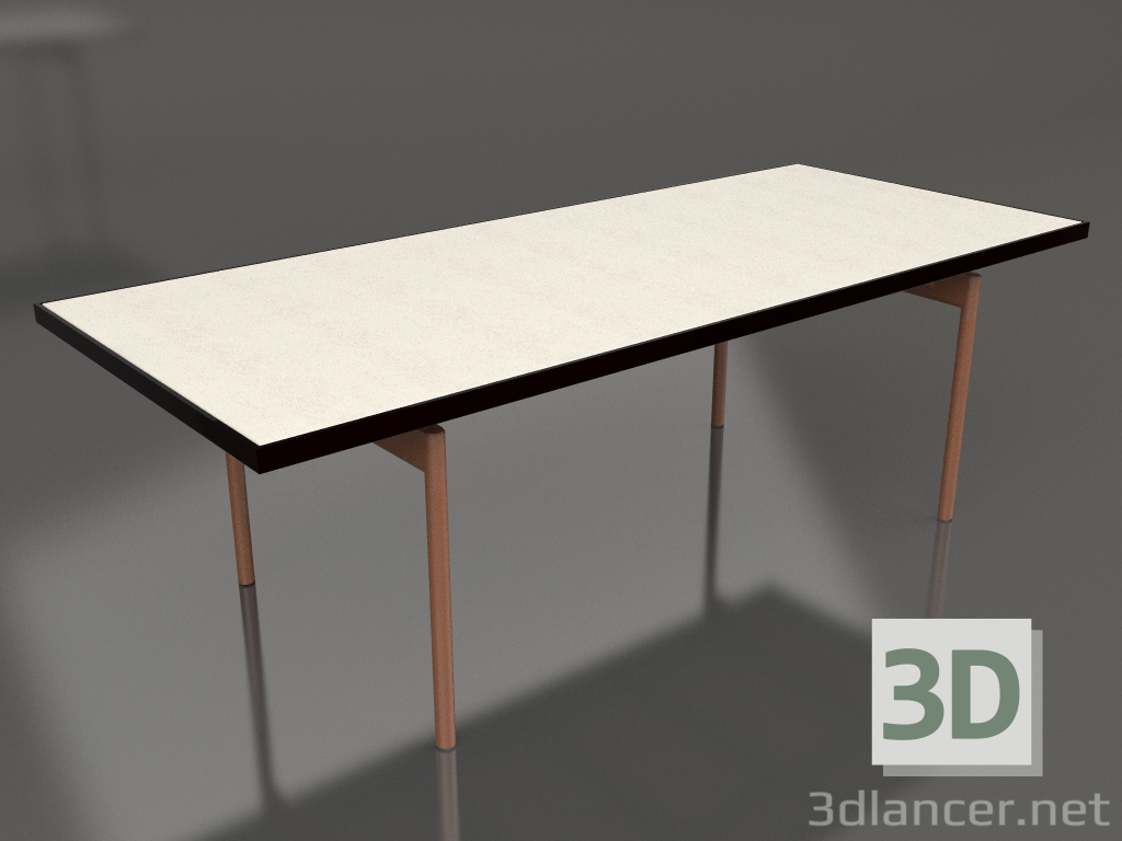 3D modeli Yemek masası (Siyah, DEKTON Danae) - önizleme