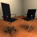 modello 3D Ufficio sedie - anteprima