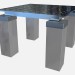 modèle 3D Table basse avec plateau en verre Tourandot Z03 - preview