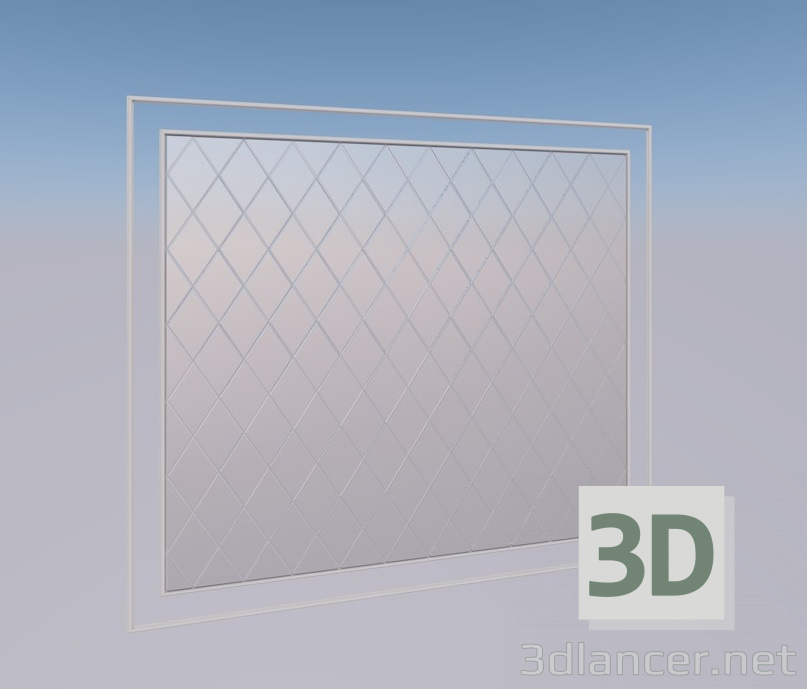 modello 3D Pannello specchio - anteprima