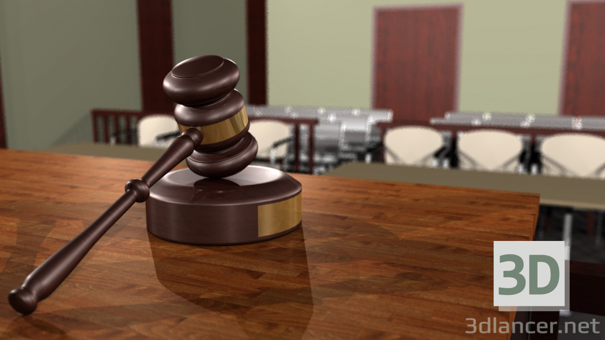 3d model Judge's Gavel - preview