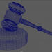 modello 3D Martelletto del giudice - anteprima