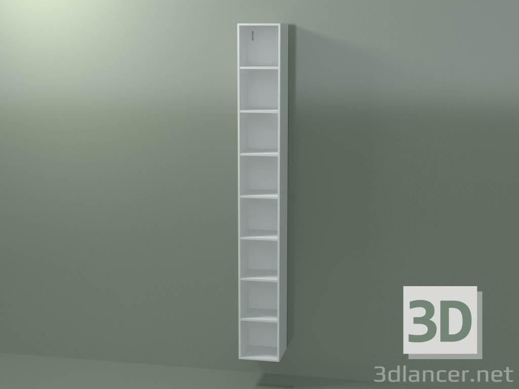 modello 3D Mobile alto Wall (8DUAFC01, Glacier White C01, L 24, P 24, H 192 cm) - anteprima