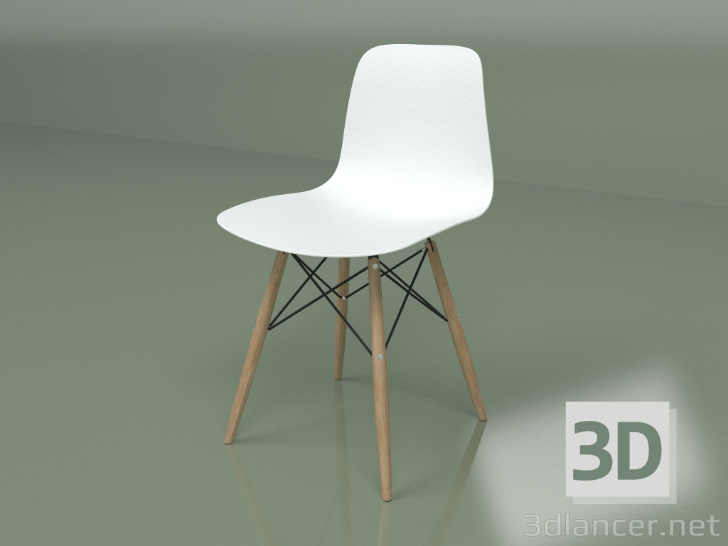 3d model Deslizador de silla (blanco) - vista previa