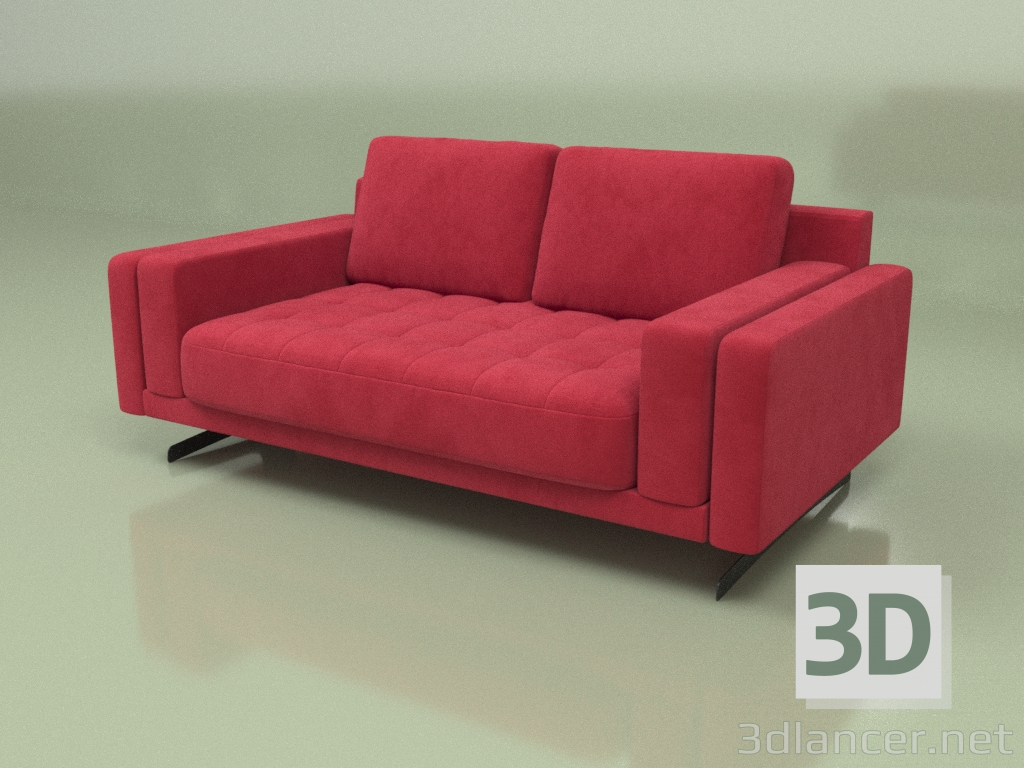 modèle 3D Canapé Kelso (rouge) - preview