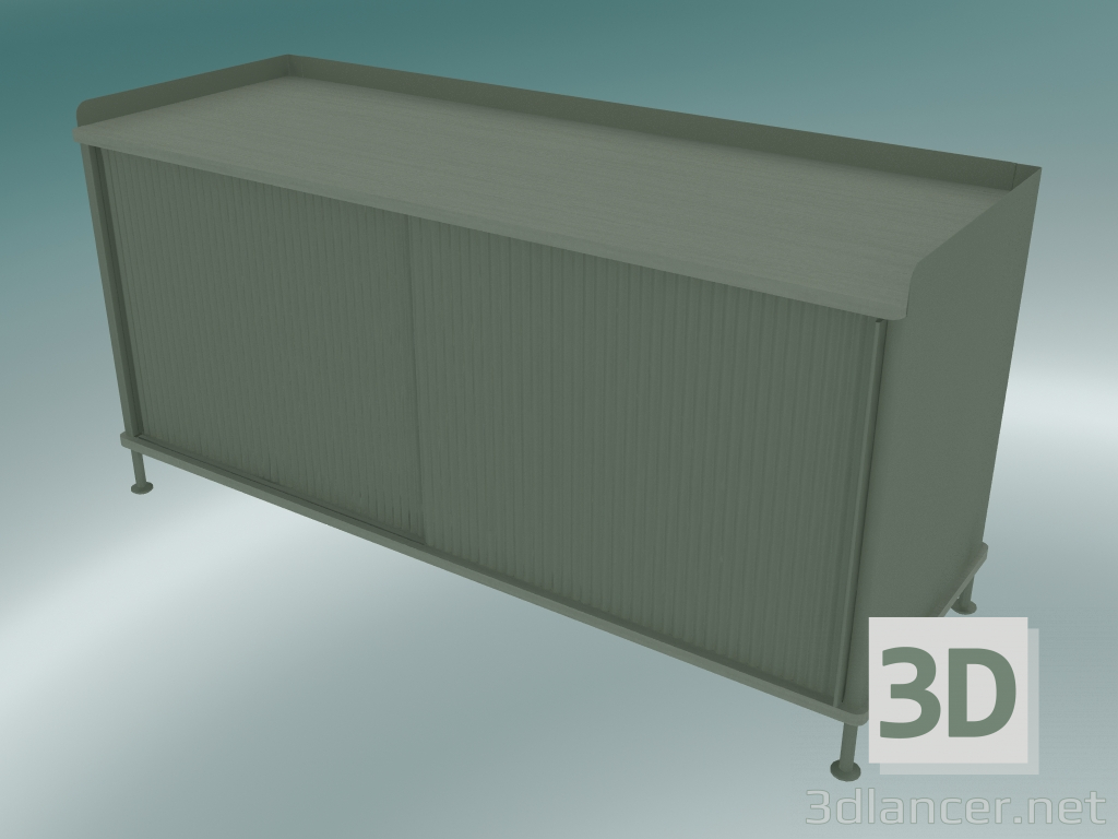 3D modeli Açık Büfe Enfoldu (Düşük, Tozlu Yeşil) - önizleme