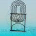 3d модель Металлический стул – превью