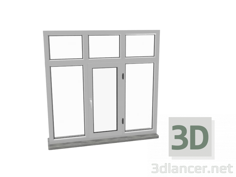 3d model Metal-plastic window - preview