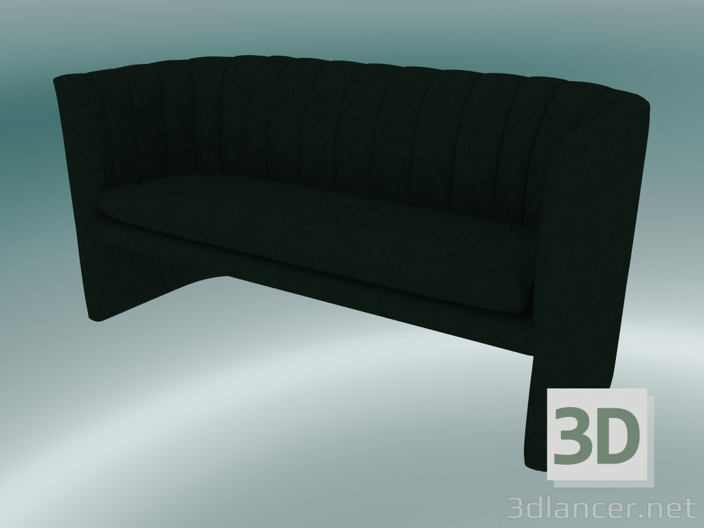 Modelo 3d Preguiçoso dobro do sofá (SC25, H 75cm, 150х65cm, veludo 1 floresta) - preview