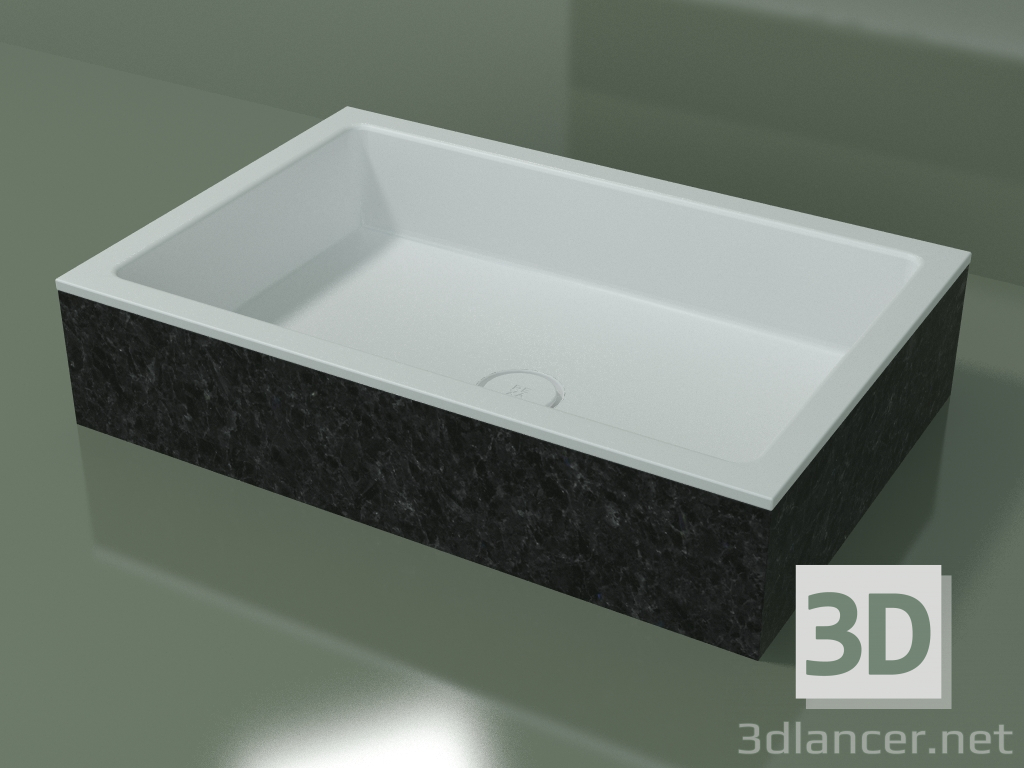 3D modeli Tezgah üstü lavabo (01R141301, Nero Assoluto M03, L 72, P 48, H 16 cm) - önizleme