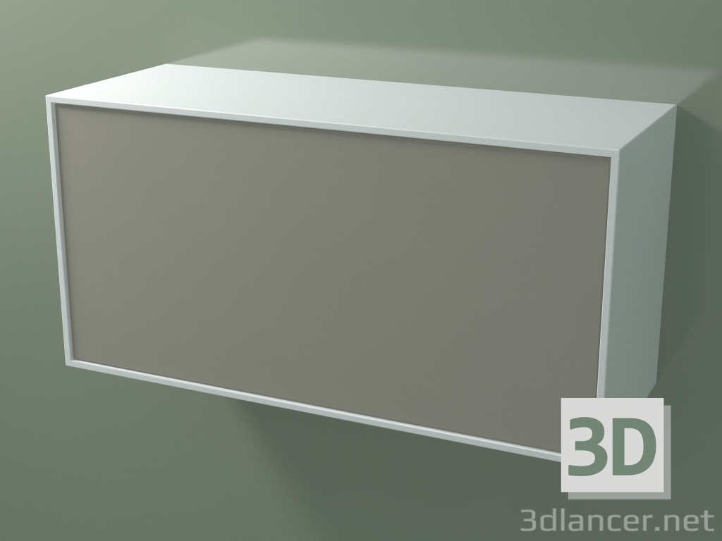 modello 3D Cassetto (8AUDCA03, Glacier White C01, HPL P04, L 96, P 36, H 48 cm) - anteprima