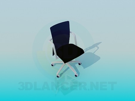 3 डी मॉडल कुर्सी कॉस्टर पर - पूर्वावलोकन