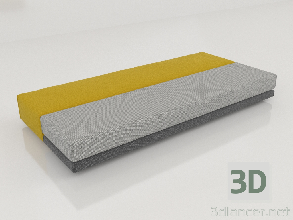 3 डी मॉडल बेंच-बिस्तर (बाहर मुड़ा हुआ) - पूर्वावलोकन