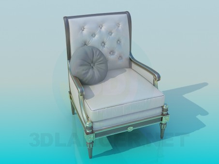 3D Modell Sessel Antik - Vorschau