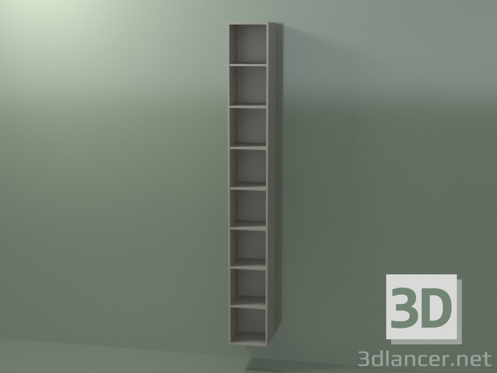 modello 3D Mobile alto Wall (8DUAFC01, Clay C37, L 24, P 24, H 192 cm) - anteprima