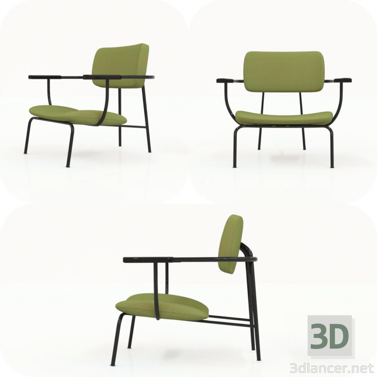 3d Кресло для отдыха Method модель купить - ракурс