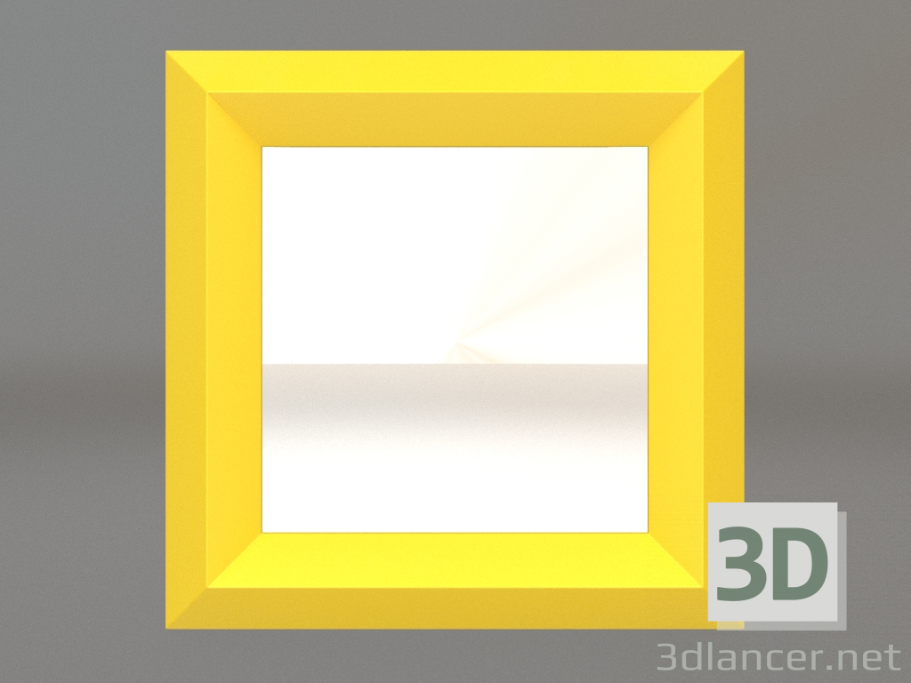 3d model Espejo ZL 06 (400х400, amarillo luminoso) - vista previa