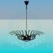 3d model Chandelier with glass ornaments - preview